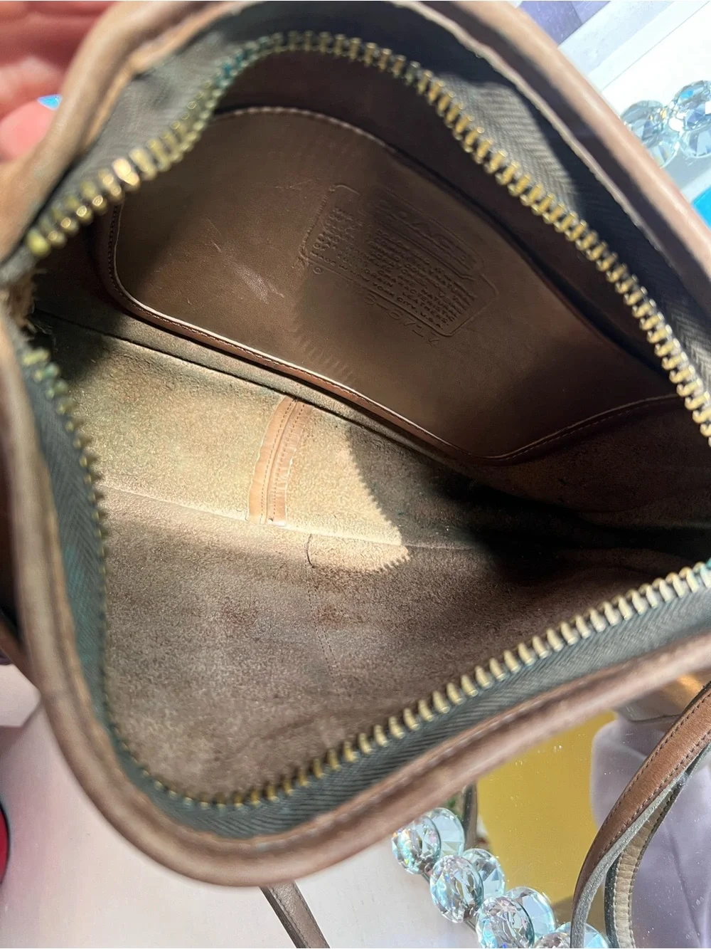 Coach Vintage NYC Companion Bag Putty Glove Tanned Leather Crossbody 70s 80s USA